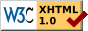 XHTML kodea arautzen duen araudiaren araberako ikonoa